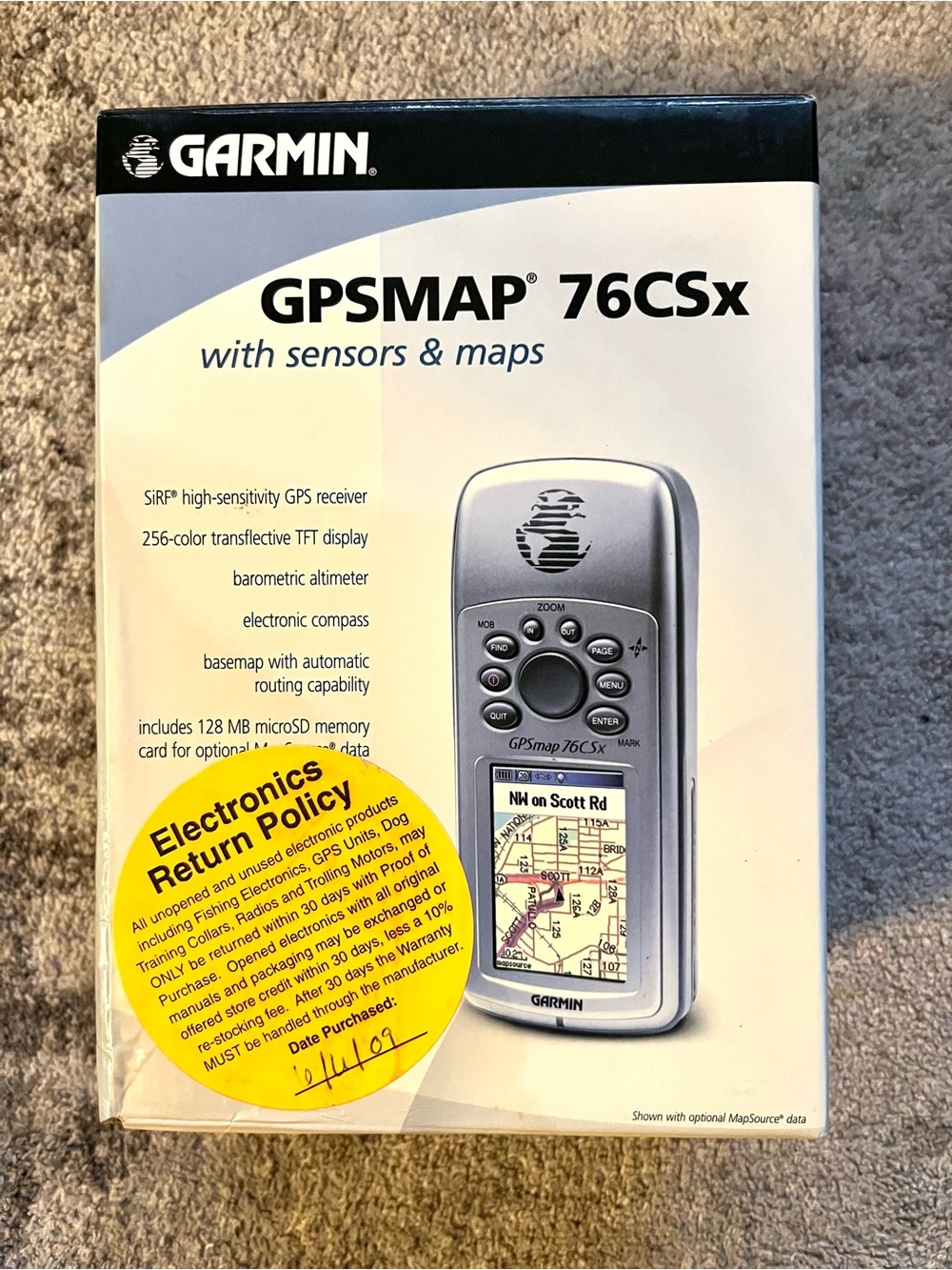 garmin GPSMAP 76CSx Handheld GPS in Silver and Black